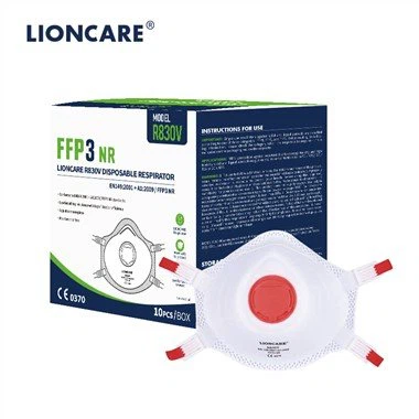 LIONCARE® 컵형 FFP3 호흡기(밸브 포함)